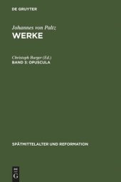 book Werke: Band 3 Opuscula