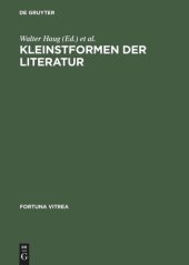 book Kleinstformen der Literatur