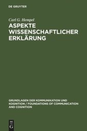 book Aspekte wissenschaftlicher Erklärung