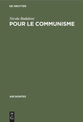 book Pour le communisme: Questions de théorie