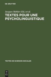 book Textes pour une psycholinguistique