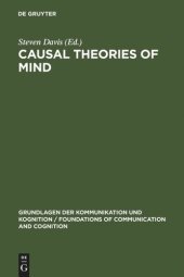 book Causal Theories of Mind: Action, Knowledge, Memory, Perception and Reference