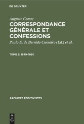 book Correspondance générale et confessions: Tome 5 1849–1850