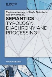 book Semantics - Typology, Diachrony and Processing