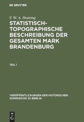 book Statistisch-topographische Beschreibung der gesamten Mark Brandenburg