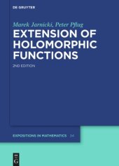 book Extension of Holomorphic Functions