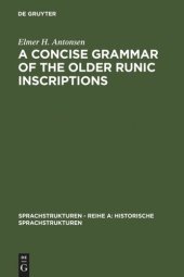 book A Concise Grammar of the Older Runic Inscriptions