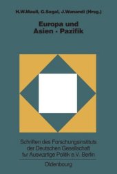 book Europa und Asien-Pazifik: Grundlagen, Entwicklungslinien und Perspektiven der europäisch-asiatischen Beziehungen