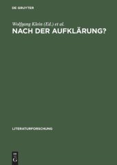 book Nach der Aufklärung?: Beiträge zum Diskurs der Kulturwissenschaften