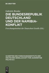 book Die Bundesrepublik Deutschland und der Namibia-Konflikt