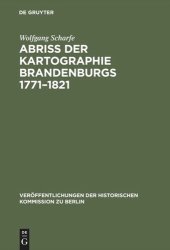 book Abriss der Kartographie Brandenburgs 1771–1821