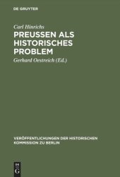 book Preussen als historisches Problem: Gesammelte Abhandlungen