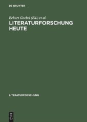 book Literaturforschung heute