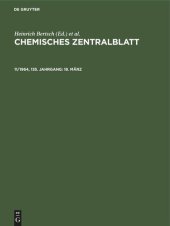 book Chemisches Zentralblatt: 11/1964, 135. Jahrgang 18. März