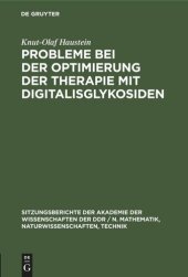 book Probleme bei der Optimierung der Therapie mit Digitalisglykosiden