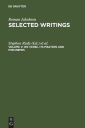 book Selected Writings: Volume V On Verse, Its Masters and Explorers