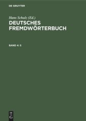 book Deutsches Fremdwörterbuch: Band 4 S