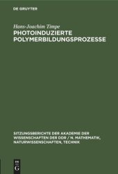 book Photoinduzierte Polymerbildungsprozesse