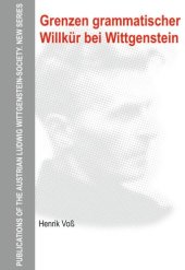 book Grenzen grammatischer Willkür bei Wittgenstein