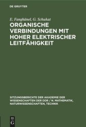 book Organische Verbindungen mit hoher elektrischer Leitfähigkeit