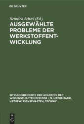 book Ausgewählte Probleme der Werkstoffentwicklung