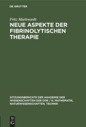 book Neue Aspekte der fibrinolytischen Therapie