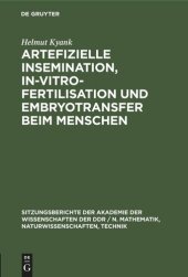 book Artefizielle Insemination, In-vitro-Fertilisation und Embryotransfer beim Menschen