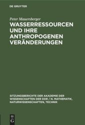 book Wasserressourcen und ihre anthropogenen Veränderungen