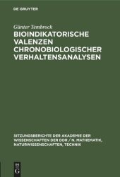 book Bioindikatorische Valenzen chronobiologischer Verhaltensanalysen