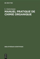 book Manuel pratique de chimie organique