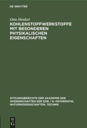 book Kohlenstoffwerkstoffe mit besonderen physikalischen Eigenschaften