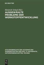 book Ausgewählte Probleme der Werkstoffentwicklung