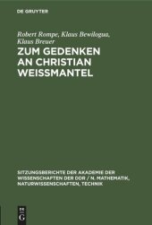 book Zum Gedenken an Christian Weißmantel: Metastabile Phasen in ionengestützt abgeschiedenen dünnen Schichten