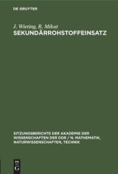 book Sekundärrohstoffeinsatz