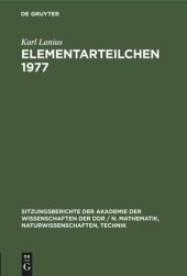 book Elementarteilchen 1977