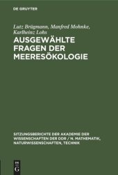 book Ausgewählte Fragen der Meeresökologie