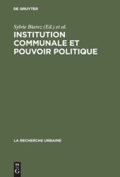 book Institution communale et pouvoir politique: Le cas de Roanne