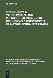 book Vorkommen und Metabolisierung von Kohlenwasserstoffen in natürlichen Systemen