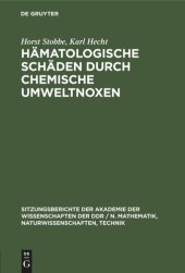 book Hämatologische Schäden durch chemische Umweltnoxen