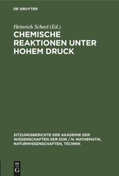 book Chemische Reaktionen unter hohem Druck