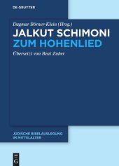 book Jalkut Schimoni: Jalkut Schimoni zum Hohenlied