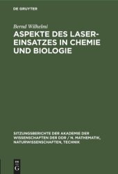 book Aspekte des Laser-Einsatzes in Chemie und Biologie