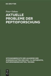 book Aktuelle Probleme der Peptidforschung