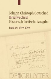 book Briefwechsel: Band 15 Oktober 1749 − Mai 1750