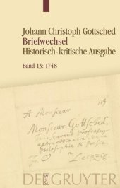 book Briefwechsel: Band 13 Januar 1748 – Oktober 1748