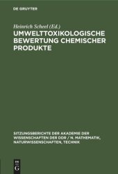 book Umwelttoxikologische Bewertung chemischer Produkte