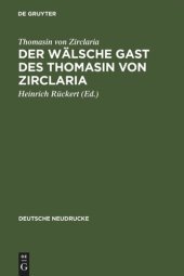 book Der wälsche Gast des Thomasin von Zirclaria