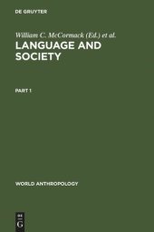 book Language and Society: Anthropological Issues