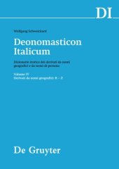 book Deonomasticon Italicum (DI): Volume IV Derivati da nomi geografici (R-Z)