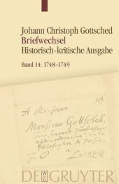 book Briefwechsel: Band 14 November 1748 – September 1749